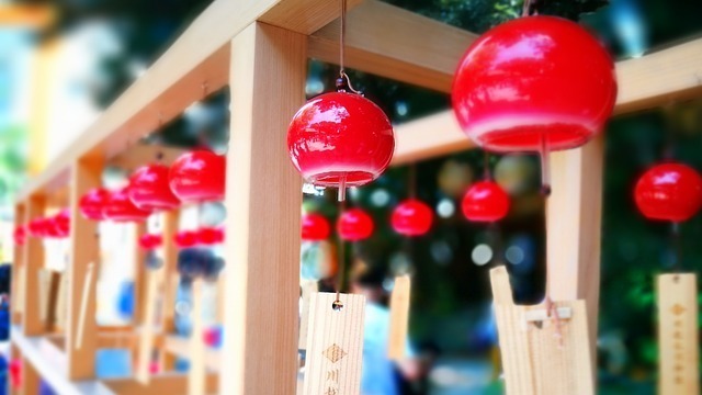 日本の夏の象徴・風鈴祭りの画像