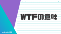 「WTF」の意味とは？英語のスラングについて解説します