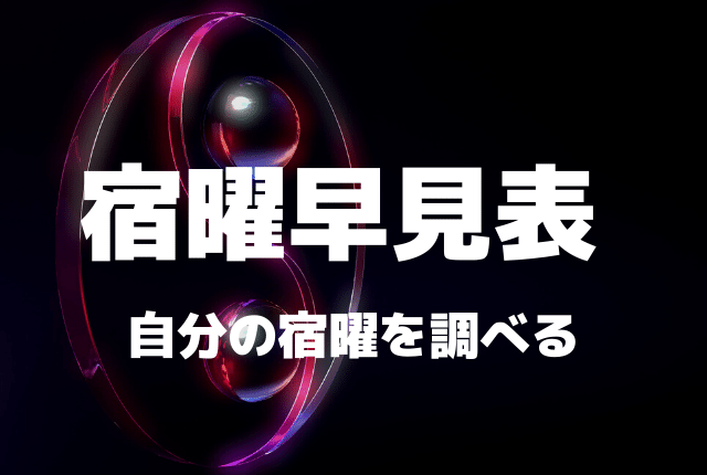 宿曜 本命宿早見表 セレスティア358