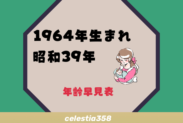 1964年 昭和39年 生まれは何歳 年齢早見表 セレスティア358